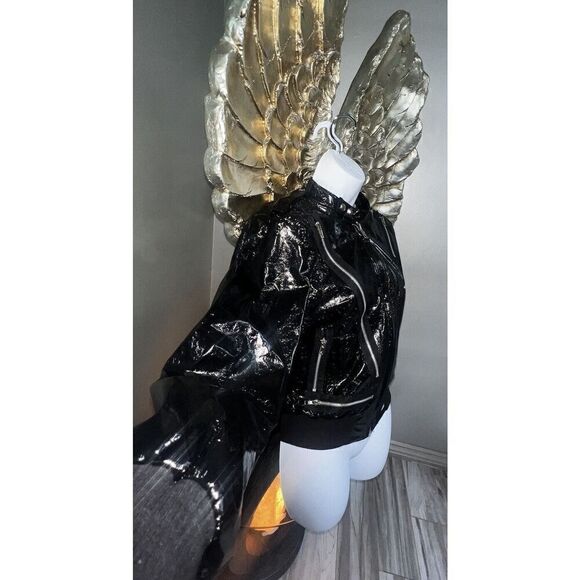 Rare LMFAO Sorry For Party Rockin Patent jacket Grunge, Rock, Metal,small - Picture 13 of 16